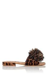 Allegra Pom-Pom Calf Hair Sandals