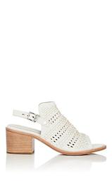 Wyatt Perforated Woven Leather Slingback Sandals