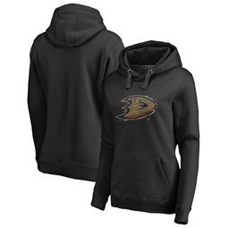 Anaheim Ducks Fanatics Branded Women's Splatter Logo Plus Size Pullover Hoodie - Black