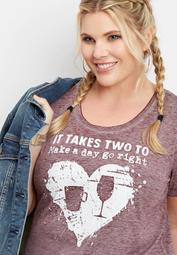 plus size it takes two graphic tee