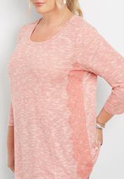 plus size lace side tunic top