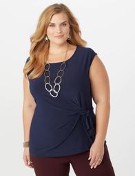Plus Size Side Knot Top
