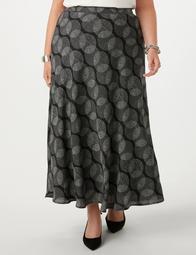 Plus Size Polka Dot Circle Maxi Skirt