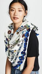 Meadow Sweet Embroidered Oblong Scarf