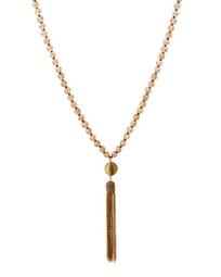 Long Y-Drop Tassel Necklace, 32"L