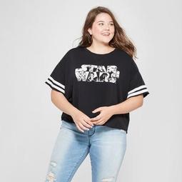 Women's Plus Size Star Wars Short Sleeve Graphic T-Shirt (Juniors') Black