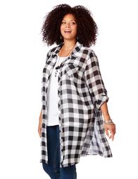 Floral Illusion Georgette Duster