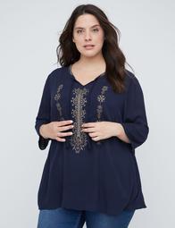 Touch of Sparkle Gauze Top