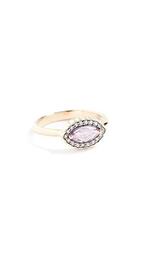18k Marquise Diamond & Sapphire Ring