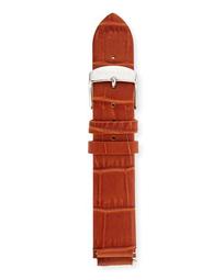 18mm Alligator-Embossed Leather Watch Strap