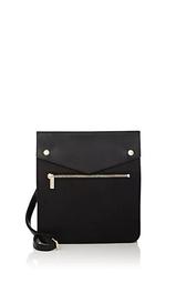 Leather-Trimmed Crossbody Bag