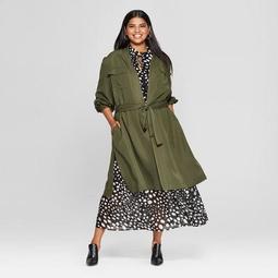 Women's Plus Size Trench Coat - Who What Wear™ Olive