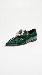 Jewel Detailed Pointy Loafers