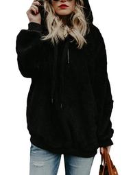 JLONG 1Pcs Plus Size Womens Long Sleeve Hoodie Sweatshirt Jumper Warm Sweater Pullover Tops