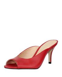 Gia Open-Toe Mules, Red