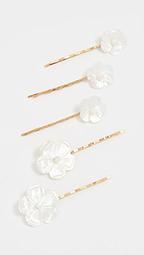 Mother of Pearl Flower Bobby Pin Set