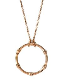 Zhuli Small Round Pendant Necklace, Rose Gold