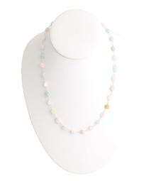 Calvary Sterling Silver and Pastel Agate Necklace