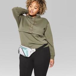 Women's Plus Size Oversized Hoodie - Wild Fable™ Olive