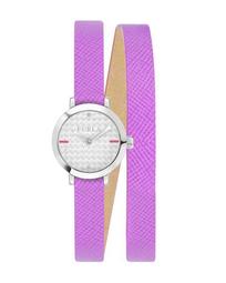 21mm Vittoria Wraparound Watch w/ Leather Strap, Purple