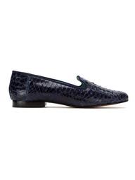 perforated suede loafer