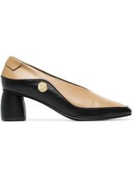 Black and Beige 60 Leather Pumps
