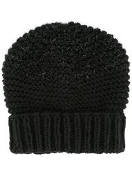 fuzzy knit beanie