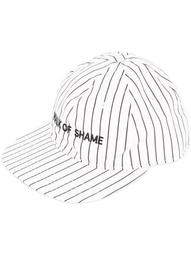 striped embroidered logo cap