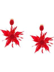 starfish flower clip-on earrings
