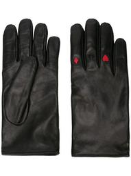 card suit embroidered gloves