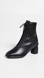 Plain Middle Lace-up Boot