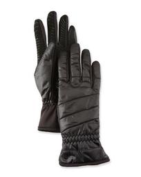 All-Weather Quilted Gloves w/ Faux-Fur Lining
