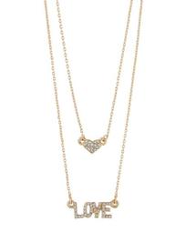 Layered Crystal Love Necklace