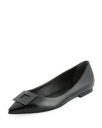 Smooth Buckle Ballet Flats