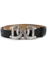 engraved horse-shoe buckle belt