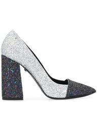 glitter pointed pumps
