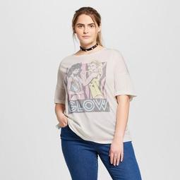 Women's GLOW® Plus Size Short Sleeve Graphic T-Shirt (Juniors') - White