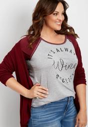 plus size solid cocoon cardigan