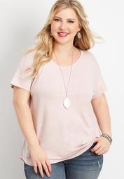 plus size 24/7 solid sweeper tee