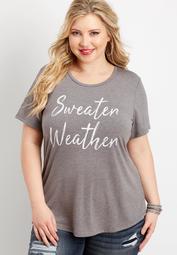 plus size sweater weather graphic tee