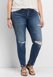plus size Silver Jeans Co.&reg; Mazy high rise destructed skinny jean