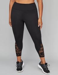 Wicking Active 7/8 Legging - Mesh Lace Inset