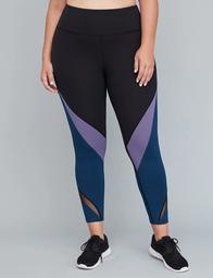 Wicking Active 7/8 Legging - Colorblock & Mesh Insets 