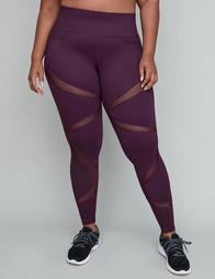 Wicking Active 7/8 Legging - Angled Mesh Insets 