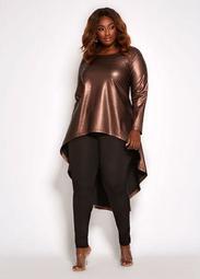 Faux Leather Coated Duster