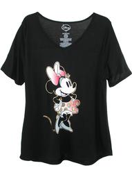 Women's Plus Size Minnie Mouse V Neck T Shirt
