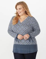 Plus Size Double Printed Top 