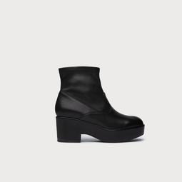 Kimberly Black Leather Ankle Boots