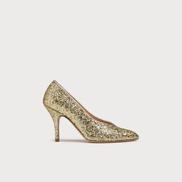 Robyn Gold Glitter Heels