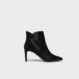 Maja Black Calfhair Ankle Boots